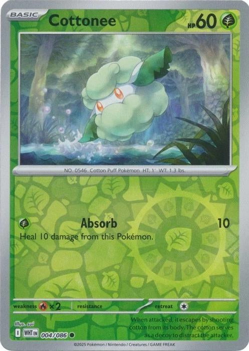 White Flare Cottonee #4/86 Reverse Holo